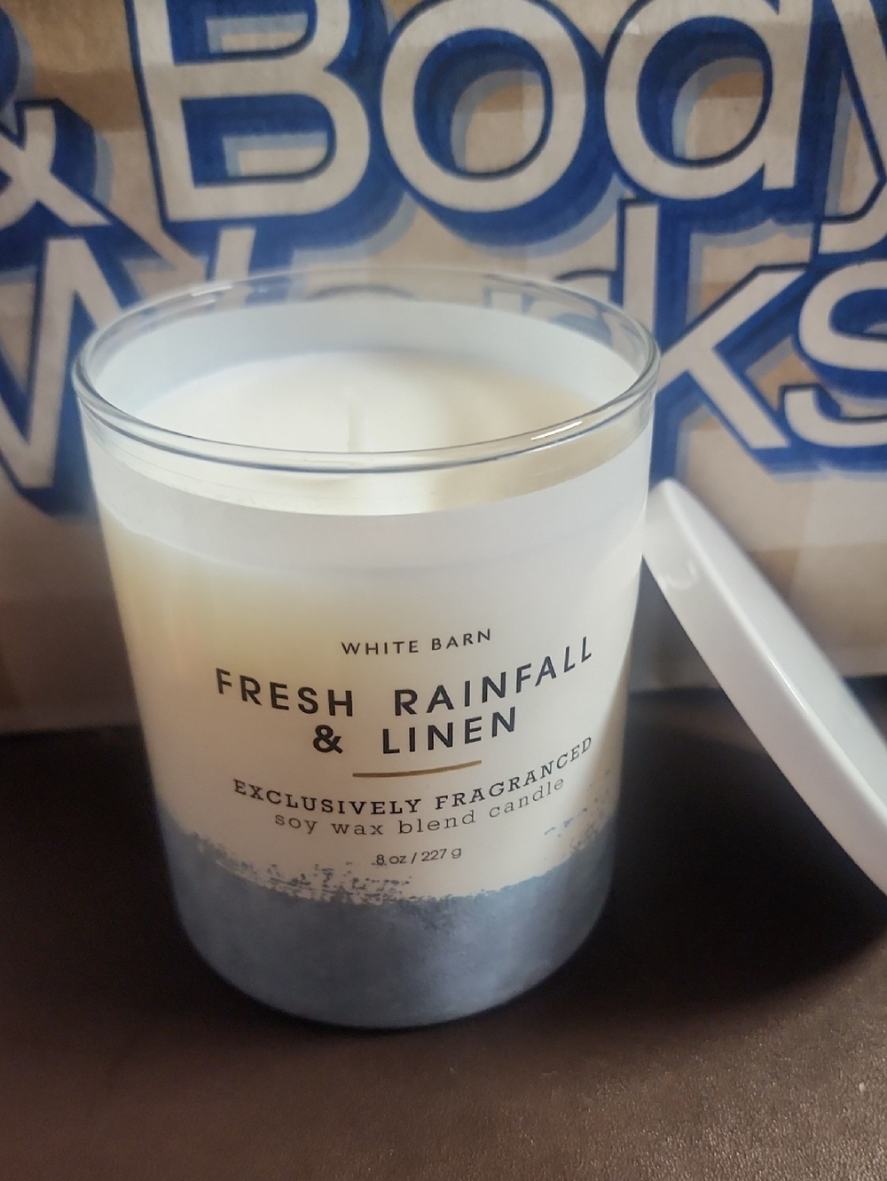 Bath & Body Works Fresh Rainfall & Linen Candle 1 Wick